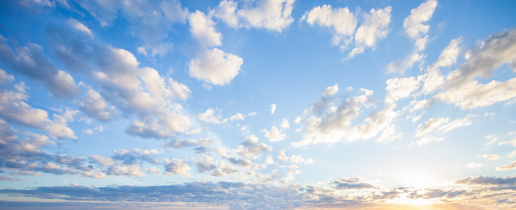 Blue sky clouds background.
